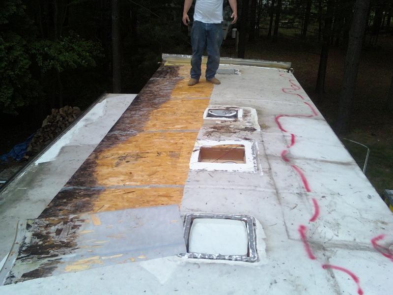 Bad TPO roof.